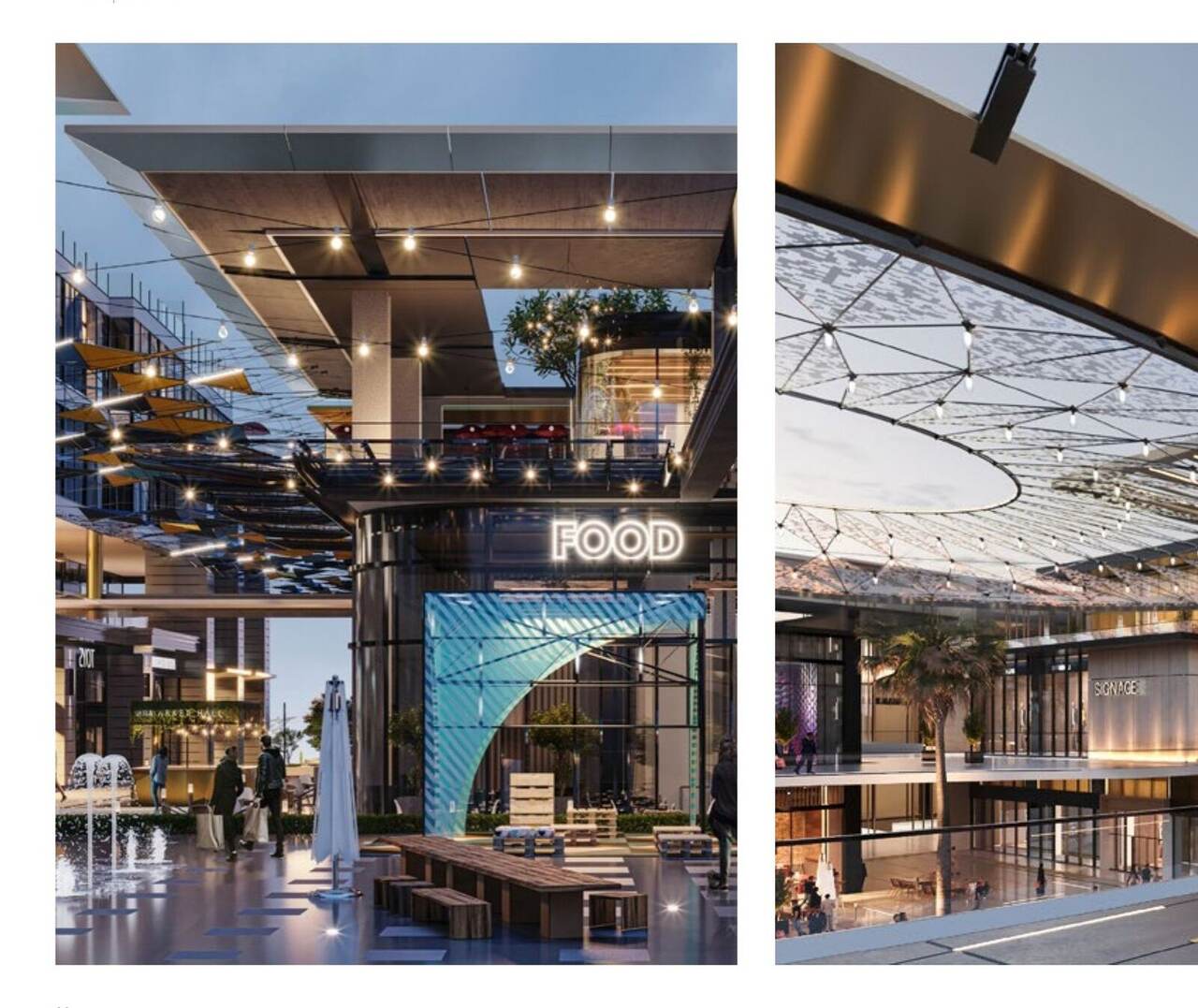 Render of the Golden Gate food court