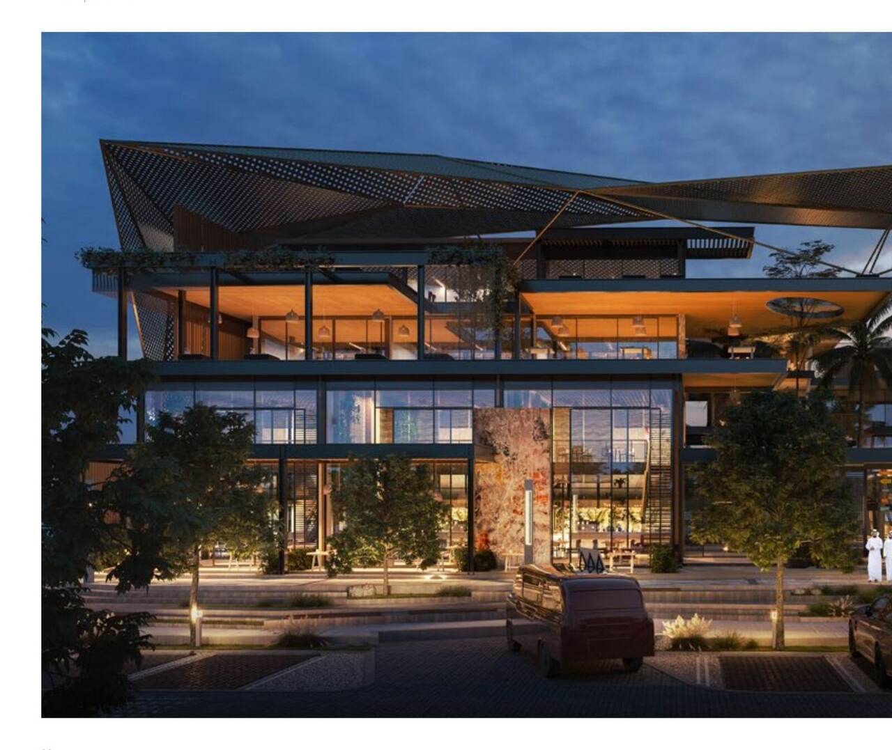 Al Shati Plaza exterior render